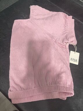 a.n.a Light Pink Smocked Waist Shorts